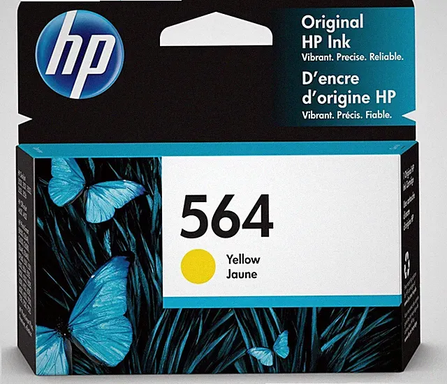 564 Yellow Ink Cartridge | Works with Deskjet 3500; Officejet 4620; Photosmart B