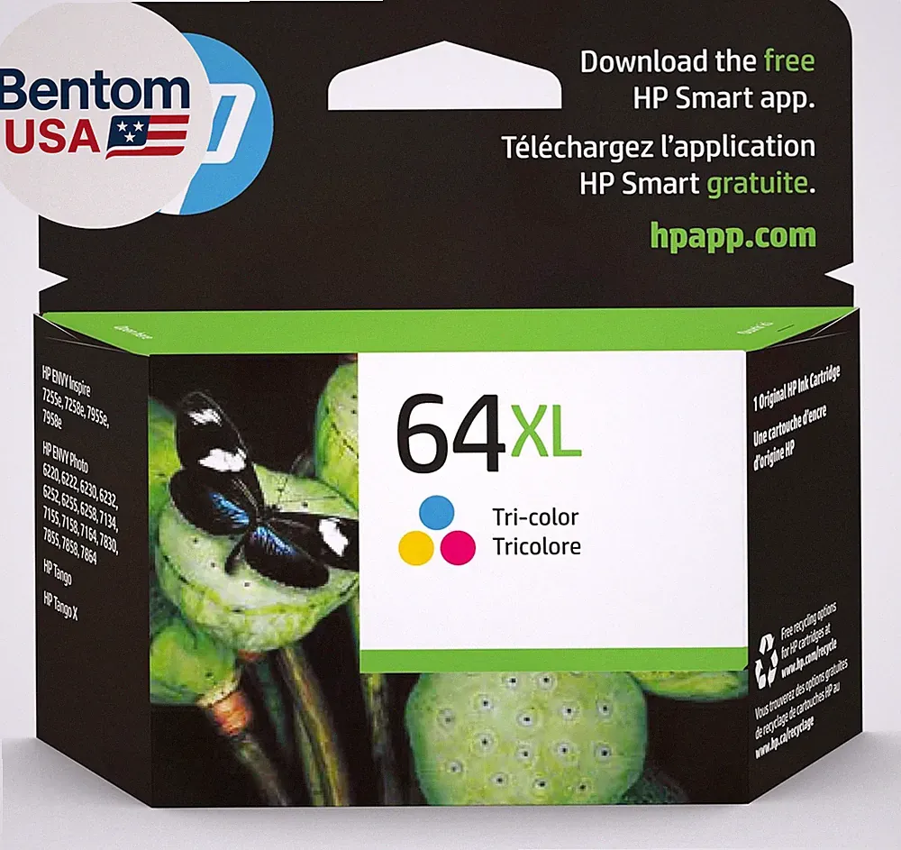 64XL Tri-Color High-Yield Ink Cartridge Printers | Works with Printer Series: En
