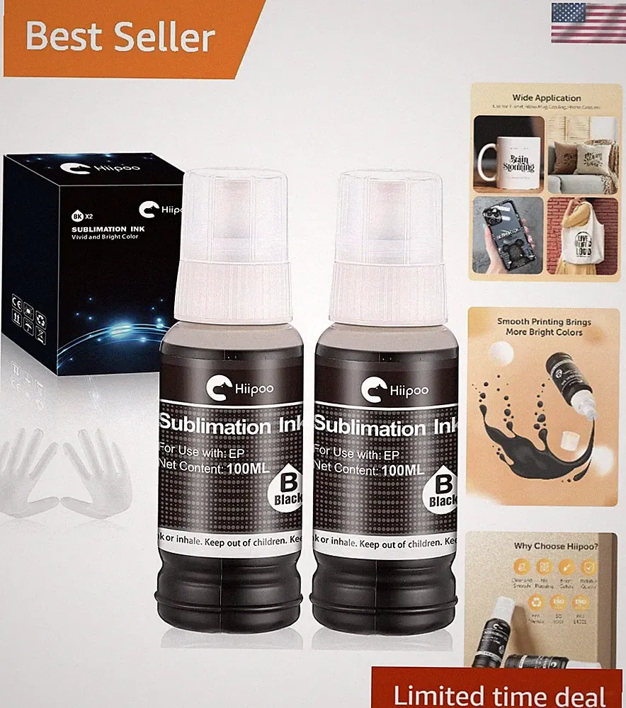 Compatible 2x100ml Sublimation Ink for ET Series Printers - Fade Resistant