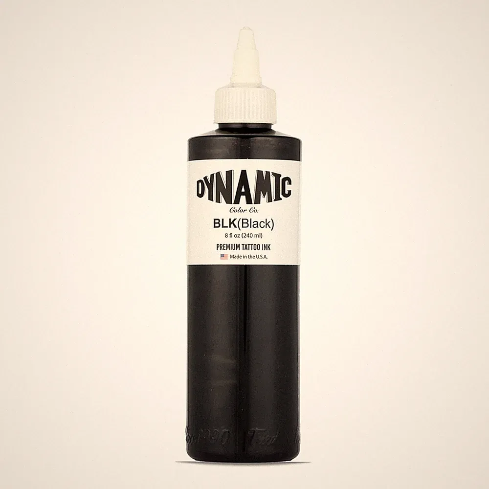 Dynamic Color 8oz Black Tattoo Ink - Eco-Friendly, Fade-Resistant & Hygienic
