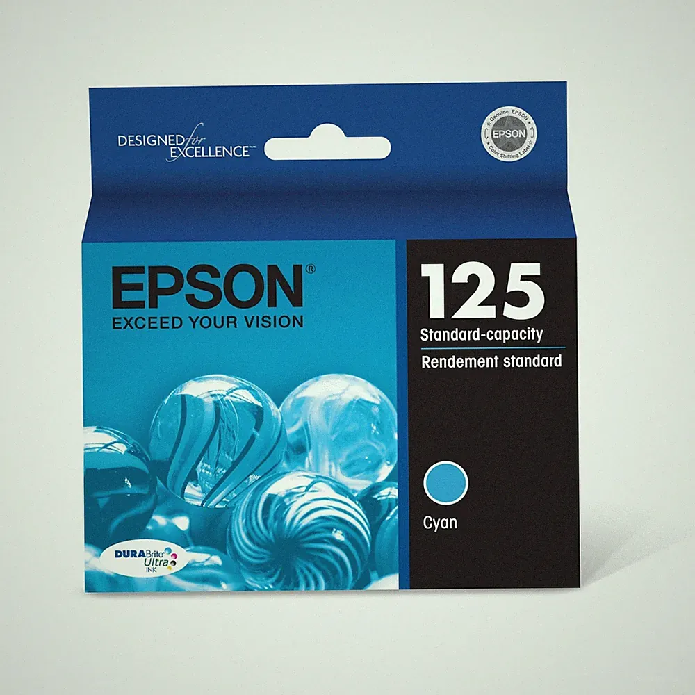 Epson Cyan Inkjet Printer Ink Genuine Cartridges Durable Smudge Fade Resistant